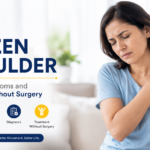 Learn about frozen shoulder symptoms, causes, diagnosis, exercises, recovery time, and frozen shoulder treatment without surgery.